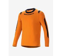 Maillot Alpinestars A-Dura Dri Wool manches longues orange foncé noir - M