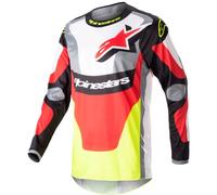 maillot alpinestars fluid agent noir / rouge / jaune M