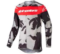maillot alpinestars youth racer tactical 23 - enfant gris / rouge S