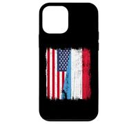 Maillot Amérique Luxembourg Demi Drapeau Américain Luxembourgeois Coque pour iPhone 12 mini