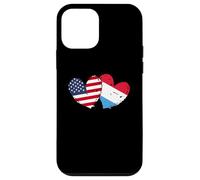 Maillot Amérique Luxembourg Drapeau Coeurs Américain Luxembourgeois Coque pour iPhone 12 mini