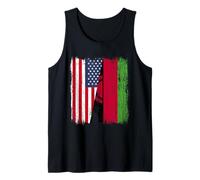 Maillot Amérique Malawi Demi Drapeau Américain Malawien Débardeur