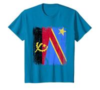 Maillot Angola Congo Demi Drapeau Angolais Fierté Congolaise T-Shirt