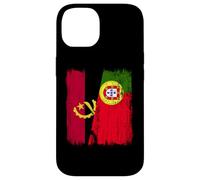 Maillot Angolais Portugais Demi Drapeau Angola Portugal Coque pour iPhone 14
