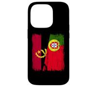 Maillot Angolais Portugais Demi Drapeau Angola Portugal Coque pour iPhone 14 Pro