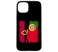 Maillot Angolais Portugais Demi Drapeau Angola Portugal Coque pour iPhone 15 Plus