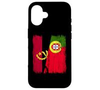 Maillot Angolais Portugais Demi Drapeau Angola Portugal Coque pour iPhone 16