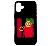Maillot Angolais Portugais Demi Drapeau Angola Portugal Coque pour iPhone 16 Plus