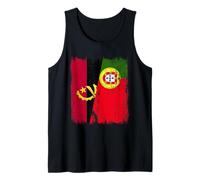 Maillot Angolais Portugais Demi Drapeau Angola Portugal Débardeur
