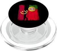 Maillot Angolais Portugais Demi Drapeau Angola Portugal PopSockets PopGrip pour MagSafe