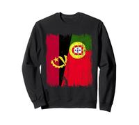 Maillot Angolais Portugais Demi Drapeau Angola Portugal Sweatshirt