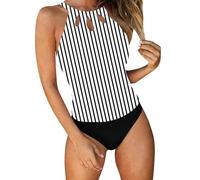 Maillot Anti UV Femme Tankinis Tankini Échancré Couvrant Balconnet Gamme Marine Pareo Promo Armatures Passer Bralette Hipster Decolleté June Frange Opératoire Bas Dore