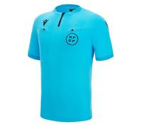 Maillot arbitre enfant Macron RFEF 22/2024 - bleu ciel/noir - 12/14 ans 12-14 ans