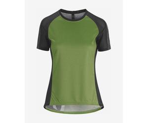Maillot Assos Trail Womens manche courte vert noir femme - L