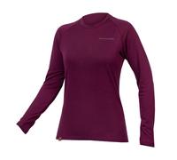 Maillot Baabaa Blend L/S Baselayer Femme Aubergine Endura Vélo