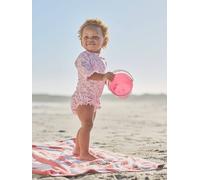 Maillot bain anti uv 3 pièces rose poudré 12M(74CM)