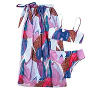 Maillot Bain Femme 1 Piece Maillot de Bain Gainant de Femelle Bikini Deux Pièces Sexy Concise Summer Swimwears Tankinis Jupe Femme Maillots (Purple,XL)