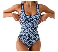 Maillot Bain Femme 1 Piece Ventre Plat Amincissant Swimwear Push Up Rembourré Blocage des Couleurs Maillot de Bain 1 Pièce Chic Imprimé Coloré Monokini Vintage Taille Haut Push Up Sexy Mail lot Bai n