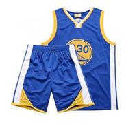 Maillot Basket Enfant 2 Pièces, Pop Tenue Sans Manches, Ensemble Juvénile Avec Shorts, 12-14 Ans, Bleu, XXL/170
