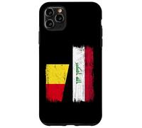 Maillot belge irakien demi-drapeau belge irakien Coque pour iPhone 11 Pro Max
