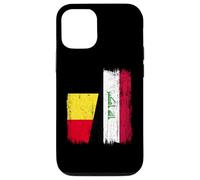 Maillot belge irakien demi-drapeau belge irakien Coque pour iPhone 12/12 Pro