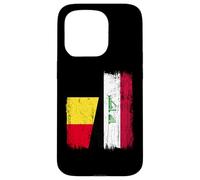 Maillot belge irakien demi-drapeau belge irakien Coque pour iPhone 15 Pro