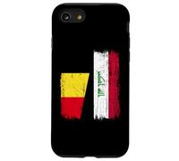 Maillot belge irakien demi-drapeau belge irakien Coque pour iPhone SE (2020) / 7 / 8