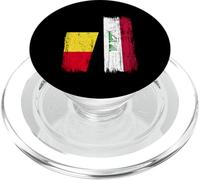 Maillot belge irakien demi-drapeau belge irakien PopSockets PopGrip pour MagSafe