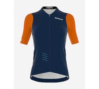 Maillot Bioracer Icon 2025 manches courtes bleu marine orange femme - L