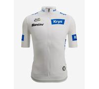 Maillot blanc Tour de France 2025 - Leader Classification Jeunes Fan Line manches courtes - Coupe Classique - M