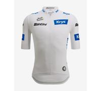 Santini Tour De France Official White 2025 Short Sleeve Jersey Blanc S Homme White