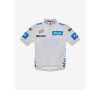 Santini Tour De France Official Best Young Rider Short Sleeve Jersey Blanc 13 Years Enfants White