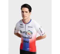 Maillot Burgos Burpellet BH 2025 Champion de Mongolie manches courtes blanc rouge bleu - L