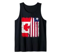 Maillot Canadien Libéria Demi-Drapeau Canada Libérien Débardeur