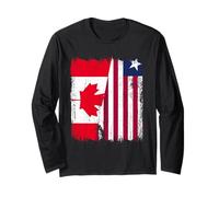 Maillot Canadien Libéria Demi-Drapeau Canada Libérien Manche Longue