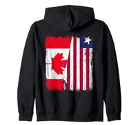 Maillot Canadien Libéria Demi-Drapeau Canada Libérien Sweat à Capuche