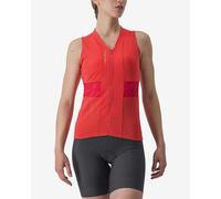 Maillot Castelli Anima 4 sans manches rouge hibiscus femme - S