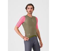 Maillot Castelli Corretto manches courtes vert olive rose - 3XL