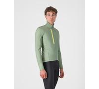 Maillot Castelli Entrata Thermal manches longues vert piment - S