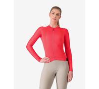 Maillot Castelli Espresso manche longue rouge hibiscus femme - S