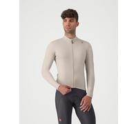 Castelli Espresso Thermal Long Sleeve Jersey Gris L Homme Clay / Dark Grey
