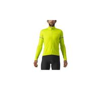 Maillot Castelli Fondo 2 manche longue vert lime électrique argenté - S