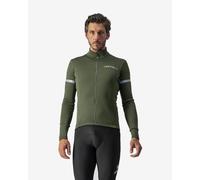 Maillot Castelli Fondo 2 manche longue vert foncé argent réfléchissant - M