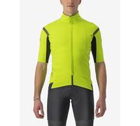 Maillot manches courtes castelli gabba ros 2 jaune fluo gris fonce