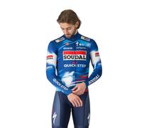 Maillot Castelli Pro Thermal Mid manches longues bleu rouge Soudal Quick-Step, Taille L