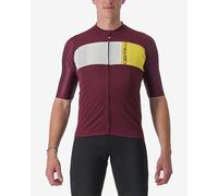 Maillot manches courtes castelli prologo 7 rouge bordeaux