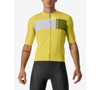 Maillot Castelli Prologo 7 manche courte jaune clair blanc vert - M