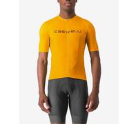 Maillot Castelli Prologo Lite manche courte jaune or bordeaux - XL