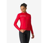 Maillot Castelli Sinergia 2 manche longue rouge foncé blanc femme - M