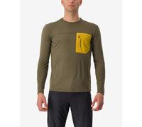 Maillot manches longues castelli unlimited merino kaki jaune